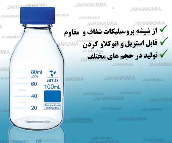 بطری شیشه درب پیچدار