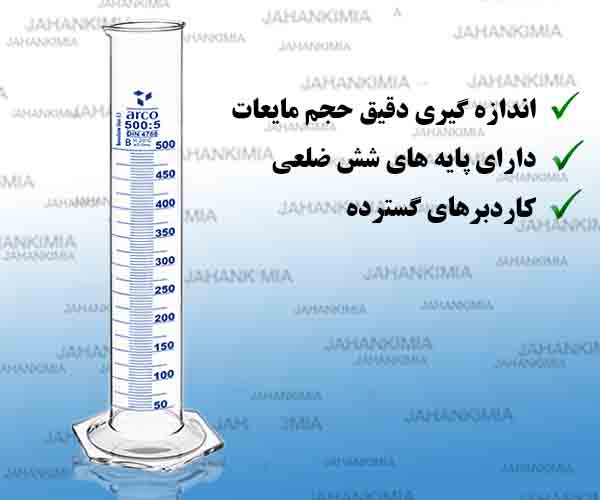 استوانه مدرج شیشه ای