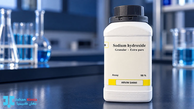 سدیم هیدروکسید گرانول Extra Pure آروین شیمی در بسته ۱ کیلوگرمی