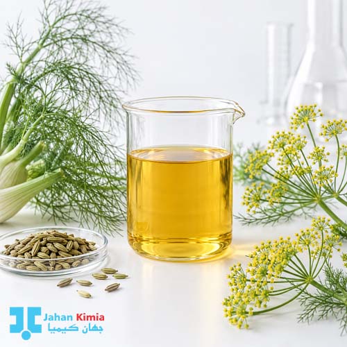 عصاره رازیانه در آزمایشگاه کنار گل و دانه رازیانه